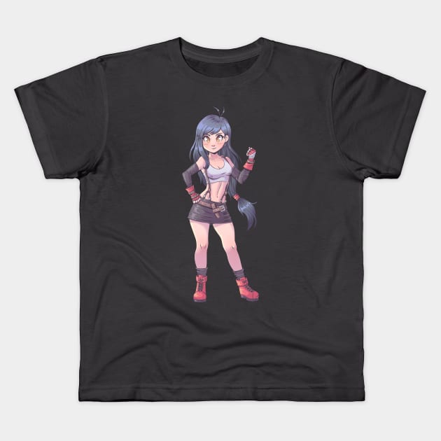 Tifa Lockhart Kids T-Shirt by MauroAlbatros